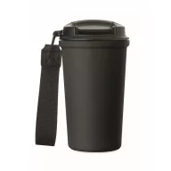   Cana de voiaj, Everestus, 2610E18505, 400 ml, Ø8.6x16 cm, Otel inoxidabil, Negru
