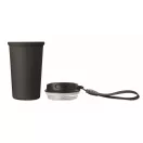 Cana de voiaj, Everestus, 2610E18505, 400 ml, Ø8.6x16 cm, Otel inoxidabil, Negru