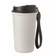   Cana de voiaj, Everestus, 2610E18502, 400 ml, Ø8.6x16 cm, Otel inoxidabil, Alb