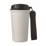   Cana de voiaj, Everestus, 2610E18502, 400 ml, Ø8.6x16 cm, Otel inoxidabil, Alb