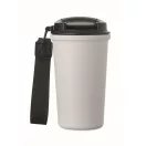 Cana de voiaj, Everestus, 2610E18502, 400 ml, Ø8.6x16 cm, Otel inoxidabil, Alb