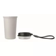   Cana de voiaj, Everestus, 2610E18502, 400 ml, Ø8.6x16 cm, Otel inoxidabil, Alb