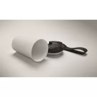   Cana de voiaj, Everestus, 2610E18502, 400 ml, Ø8.6x16 cm, Otel inoxidabil, Alb