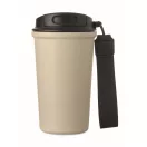 Cana de voiaj, Everestus, 2610E18504, 400 ml, Ø8.6x16 cm, Otel inoxidabil, Bej