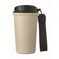   Cana de voiaj, Everestus, 2610E18504, 400 ml, Ø8.6x16 cm, Otel inoxidabil, Bej