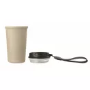 Cana de voiaj, Everestus, 2610E18504, 400 ml, Ø8.6x16 cm, Otel inoxidabil, Bej