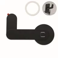   Suport purtabil pentru telefon, Everestus, 2610E18790, 13x5.6x0.6 cm, Aluminiu, Negru