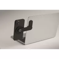   Suport purtabil pentru telefon, Everestus, 2610E18790, 13x5.6x0.6 cm, Aluminiu, Negru