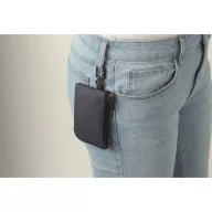   Portofel cu carabina, Everestus, 2610E18187, 11.5x7.5 cm, Poliuretan, Albastru marin francez
