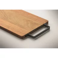   Tocator cu maner, Everestus, 2610E19145, Cu maner, 34x20x1.5 cm, Lemn, Natur