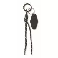   Breloc tag cu snur impletit, Everestus, 2610E18104, 21.5x3.2x1.3 cm, Poliester, Negru