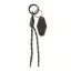 Breloc tag cu snur impletit, Everestus, 2610E18104, 21.5x3.2x1.3 cm, Poliester, Negru