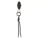 Breloc tag cu snur impletit, Everestus, 2610E18104, 21.5x3.2x1.3 cm, Poliester, Negru