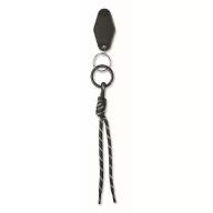   Breloc tag cu snur impletit, Everestus, 2610E18104, 21.5x3.2x1.3 cm, Poliester, Negru
