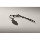Breloc tag cu snur impletit, Everestus, 2610E18104, 21.5x3.2x1.3 cm, Poliester, Negru