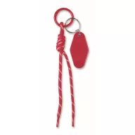   Breloc tag cu snur impletit, Everestus, 2610E18105, 21.5x3.2x1.3 cm, Poliester, Rosu