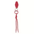 Breloc tag cu snur impletit, Everestus, 2610E18105, 21.5x3.2x1.3 cm, Poliester, Rosu