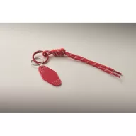   Breloc tag cu snur impletit, Everestus, 2610E18105, 21.5x3.2x1.3 cm, Poliester, Rosu