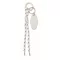 Breloc tag cu snur impletit, Everestus, 2610E18101, 21.5x3.2x1.3 cm, Poliester, Alb