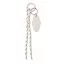 Breloc tag cu snur impletit, Everestus, 2610E18101, 21.5x3.2x1.3 cm, Poliester, Alb