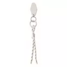 Breloc tag cu snur impletit, Everestus, 2610E18101, 21.5x3.2x1.3 cm, Poliester, Alb