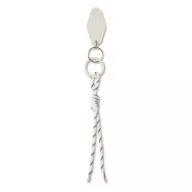   Breloc tag cu snur impletit, Everestus, 2610E18101, 21.5x3.2x1.3 cm, Poliester, Alb