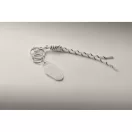 Breloc tag cu snur impletit, Everestus, 2610E18101, 21.5x3.2x1.3 cm, Poliester, Alb