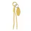 Breloc tag cu snur impletit, Everestus, 2610E18103, 21.5x3.2x1.3 cm, Poliester, Galben