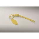 Breloc tag cu snur impletit, Everestus, 2610E18103, 21.5x3.2x1.3 cm, Poliester, Galben