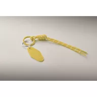   Breloc tag cu snur impletit, Everestus, 2610E18103, 21.5x3.2x1.3 cm, Poliester, Galben