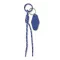 Breloc tag cu snur impletit, Everestus, 2610E18102, 21.5x3.2x1.3 cm, Poliester, Albastru regal