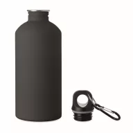   Sticla de apa, Everestus, 2610E18413, 500 ml, Cu carabina, Ø6.8x19.5 cm, Otel inoxidabil, Negru