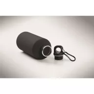   Sticla de apa, Everestus, 2610E18413, 500 ml, Cu carabina, Ø6.8x19.5 cm, Otel inoxidabil, Negru