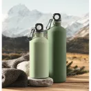 Sticla de apa, Everestus, 2610E18415, 500 ml, Cu carabina, Ø6.8x19.5 cm, Otel inoxidabil, Verde menta