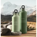 Sticla de apa, Everestus, 2610E18415, 500 ml, Cu carabina, Ø6.8x19.5 cm, Otel inoxidabil, Verde menta