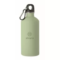   Sticla de apa, Everestus, 2610E18415, 500 ml, Cu carabina, Ø6.8x19.5 cm, Otel inoxidabil, Verde menta
