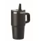 Sticla termos cu perete dublu, Everestus, 2610E19359, 500 ml, Cu pai, 13x17.5 cm, Otel inoxidabil, Negru