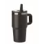 Sticla termos cu perete dublu, Everestus, 2610E19359, 500 ml, Cu pai, 13x17.5 cm, Otel inoxidabil, Negru