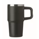 Sticla termos cu perete dublu, Everestus, 2610E19359, 500 ml, Cu pai, 13x17.5 cm, Otel inoxidabil, Negru
