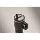 Sticla termos cu perete dublu, Everestus, 2610E19359, 500 ml, Cu pai, 13x17.5 cm, Otel inoxidabil, Negru