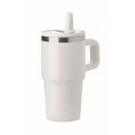   Sticla termos cu perete dublu, Everestus, 2610E19356, 500 ml, Cu pai, 13x17.5 cm, Otel inoxidabil, Alb