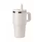 Sticla termos cu perete dublu, Everestus, 2610E19356, 500 ml, Cu pai, 13x17.5 cm, Otel inoxidabil, Alb