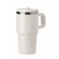   Sticla termos cu perete dublu, Everestus, 2610E19356, 500 ml, Cu pai, 13x17.5 cm, Otel inoxidabil, Alb