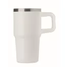 Sticla termos cu perete dublu, Everestus, 2610E19356, 500 ml, Cu pai, 13x17.5 cm, Otel inoxidabil, Alb