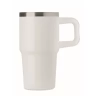   Sticla termos cu perete dublu, Everestus, 2610E19356, 500 ml, Cu pai, 13x17.5 cm, Otel inoxidabil, Alb