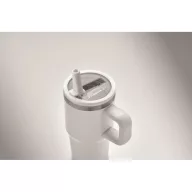   Sticla termos cu perete dublu, Everestus, 2610E19356, 500 ml, Cu pai, 13x17.5 cm, Otel inoxidabil, Alb