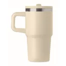 Sticla termos cu perete dublu, Everestus, 2610E19358, 500 ml, Cu pai, 13x17.5 cm, Otel inoxidabil, Bej