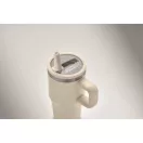 Sticla termos cu perete dublu, Everestus, 2610E19358, 500 ml, Cu pai, 13x17.5 cm, Otel inoxidabil, Bej