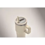   Sticla termos cu perete dublu, Everestus, 2610E19358, 500 ml, Cu pai, 13x17.5 cm, Otel inoxidabil, Bej