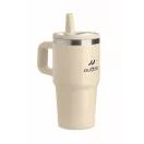 Sticla termos cu perete dublu, Everestus, 2610E19358, 500 ml, Cu pai, 13x17.5 cm, Otel inoxidabil, Bej